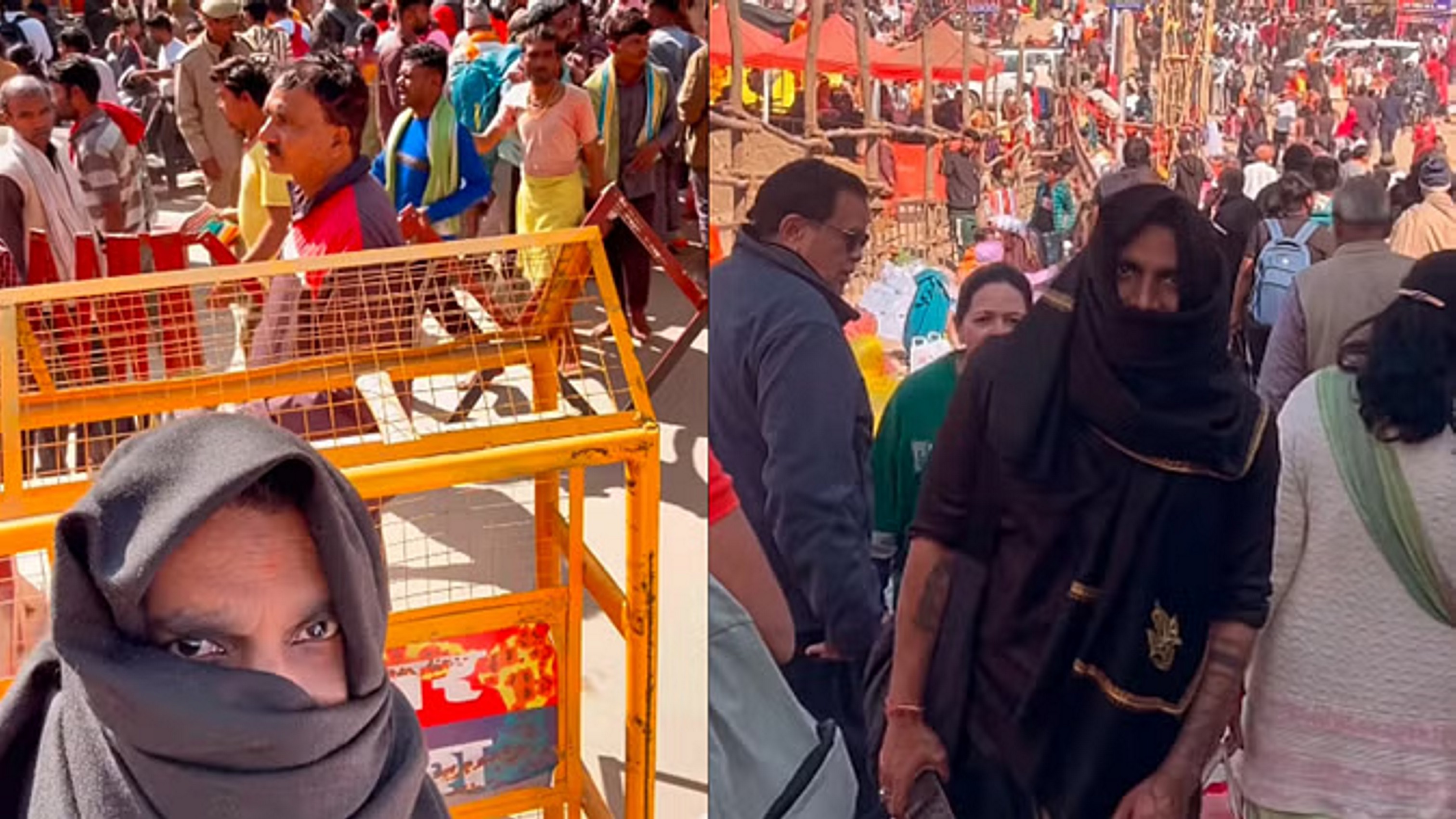 चेहरा छिपा महाकुंभ में पहुंचे रेमो डिसूजा, पीठाधीश्वर कैलाशानंद गिरी महाराज से लिया आशीर्वाद
