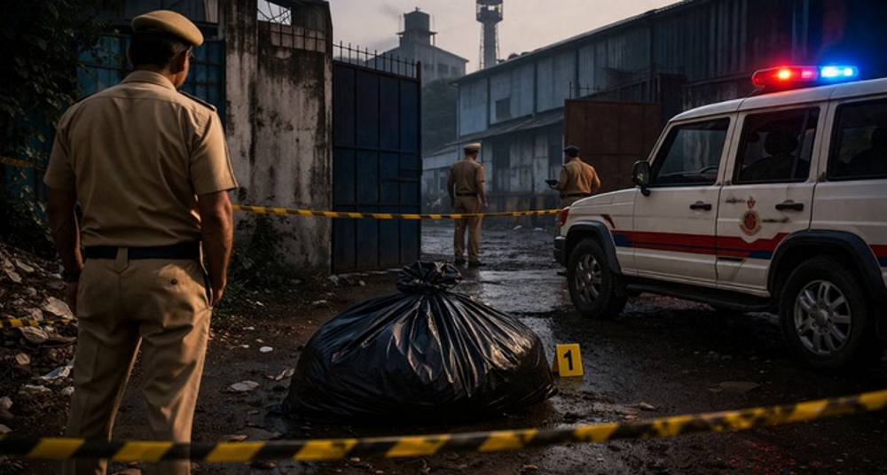 फैक्ट्री के बाहर बैग में मिला शव, बदबू से खुला राज