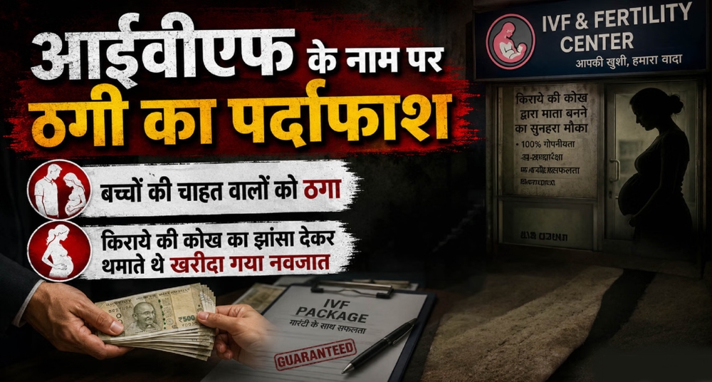 किराये की कोख का झांसा देकर थमाते थे खरीदा गया बच्चा, IVF तकनीक के नाम पर वसूलते मोटी रकम