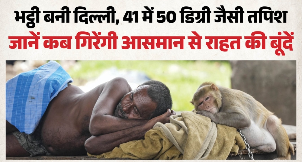 धूप, लू और उमस का ट्रिपल अटैक: दिल्ली में 50°C महसूस हुई गर्मी