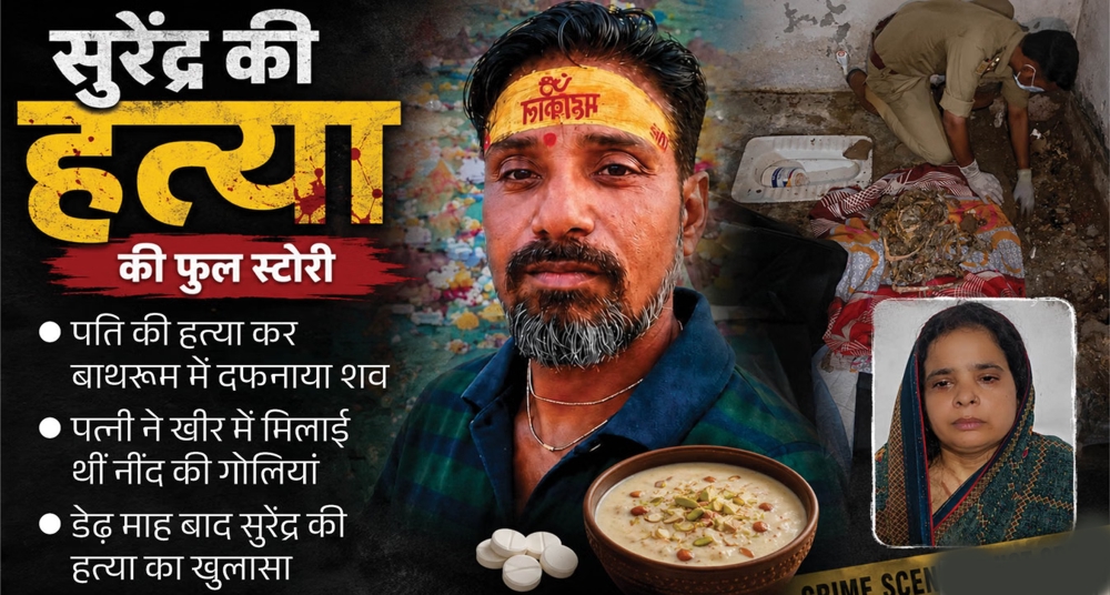 पति का कत्ल: नींद की गोलियां देकर मारा, बाथरूम में गाड़ दी लाश