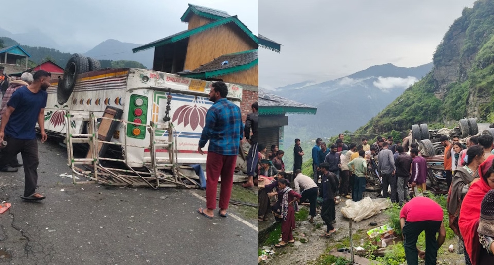 तीसा-बैरागढ़ मार्ग पर यात्रियों से भरी बस पलटी, आठ लोगों की मौत, कई घायल